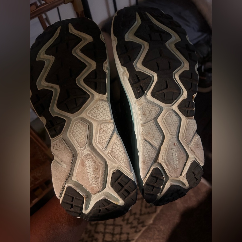 Hoka One One Women's Black and Teal Athletic Shoes - Picture 6 of 6